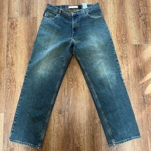 VTG Y2k Timberland‎ Straight Leg Jeans Mens 34x32 Blue Skater Grunge Hip Hop
